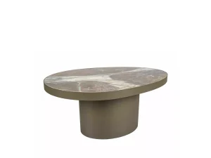 Журнальный столик Gusto B, 73x98, коричневый глянцевый / медный