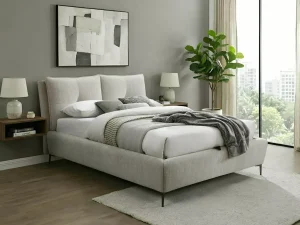 Двуспальная кровать Sierra Velvet, 160x200, бежевый - Mebel-Trade — Больше чем интернет-магазин!