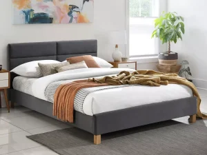 Полуторная кровать Sierra Velvet, 140x200, серый - Mebel-Trade — Больше чем интернет-магазин!