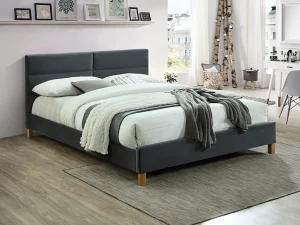 Двуспальная кровать Sierra Velvet, 160x200, серый - Mebel-Trade — Больше чем интернет-магазин!